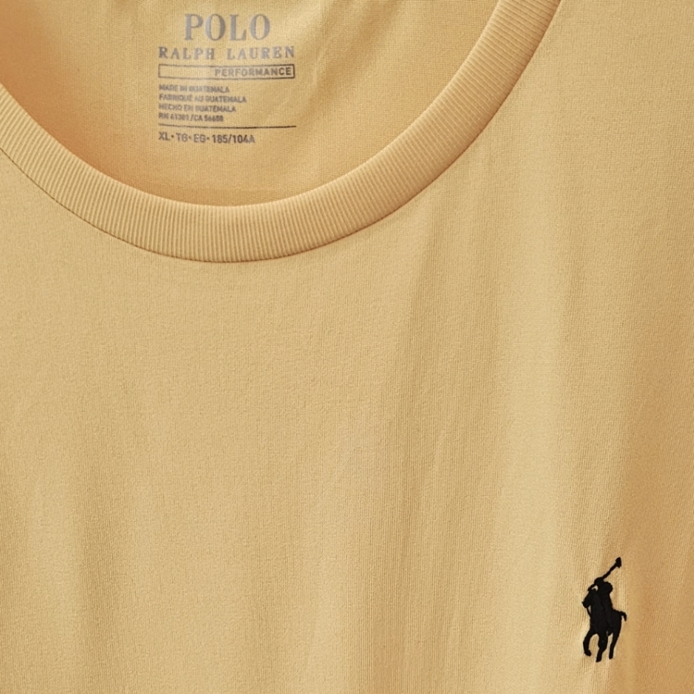 Polo Ralph Lauren Performance Yellow Tee Sz XL